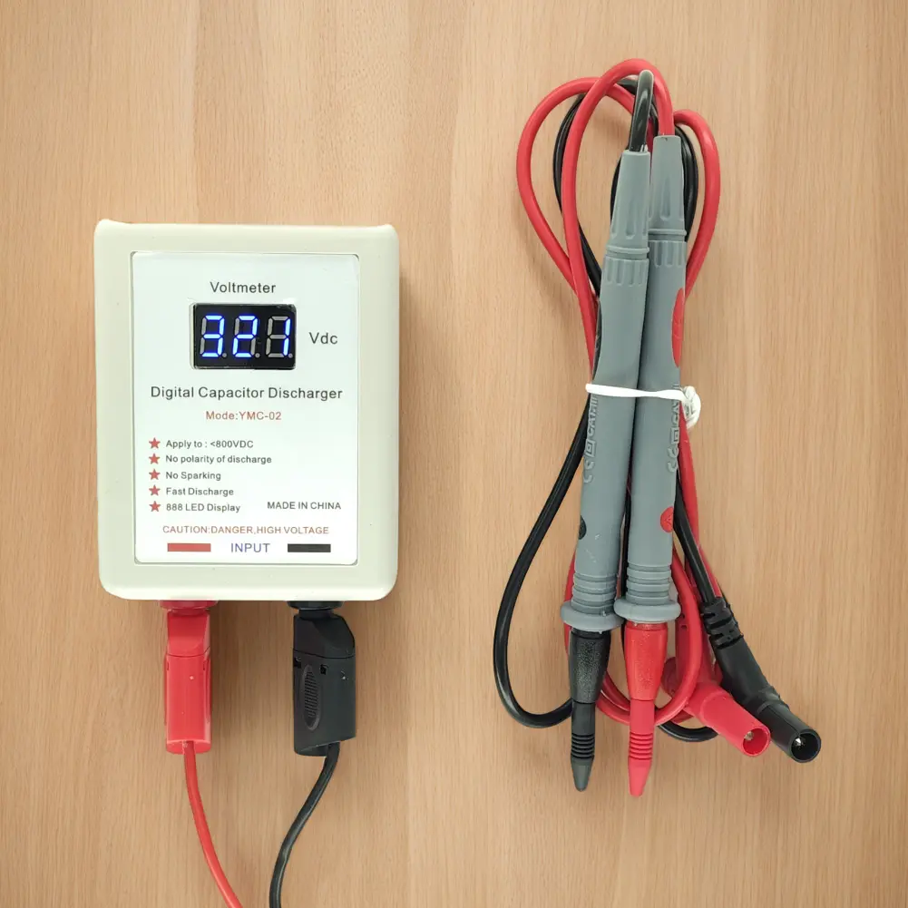 800V Digital Capacitor Fast Discharger Electrician Voltage Discharging Tool Quick Discharge Voltage Tester Electronic Repair