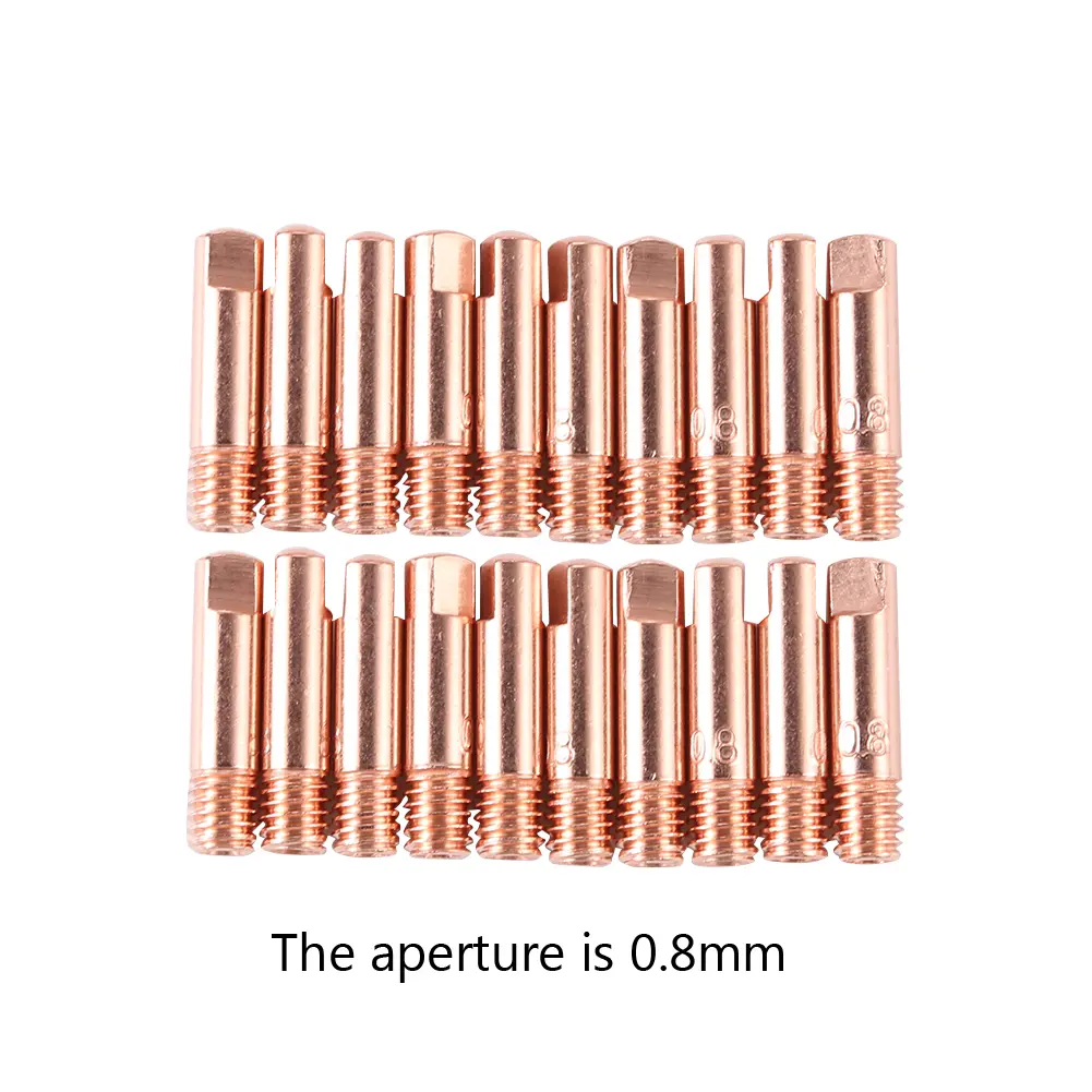 20pcs MIG/MAG Welding Nozzle Contact Tips Gas Diffuser Gas Connector Holder Set Welder Soldering Supplies Accessory