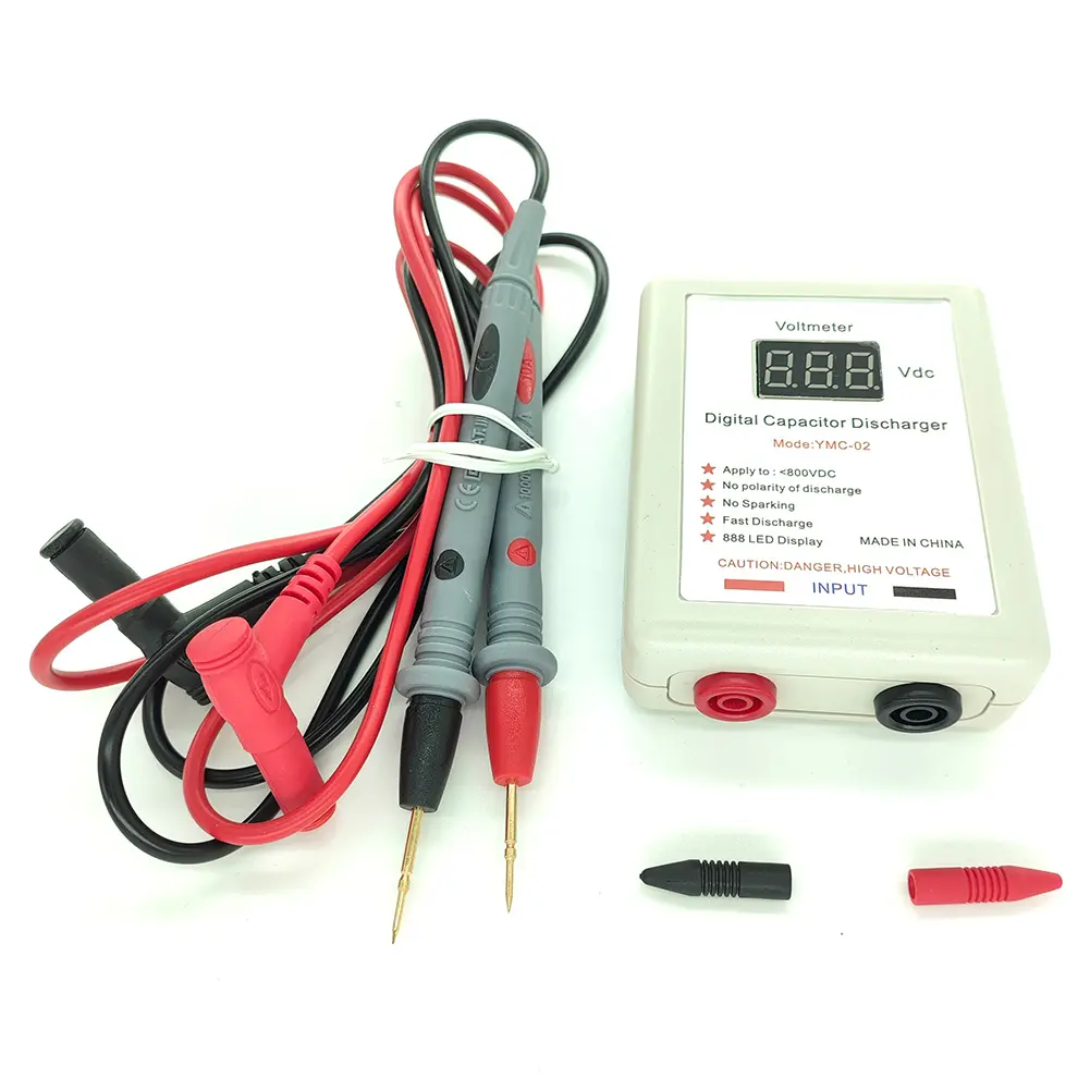 800V Digital Capacitor Fast Discharger Electrician Voltage Discharging Tool Quick Discharge Voltage Tester Electronic Repair