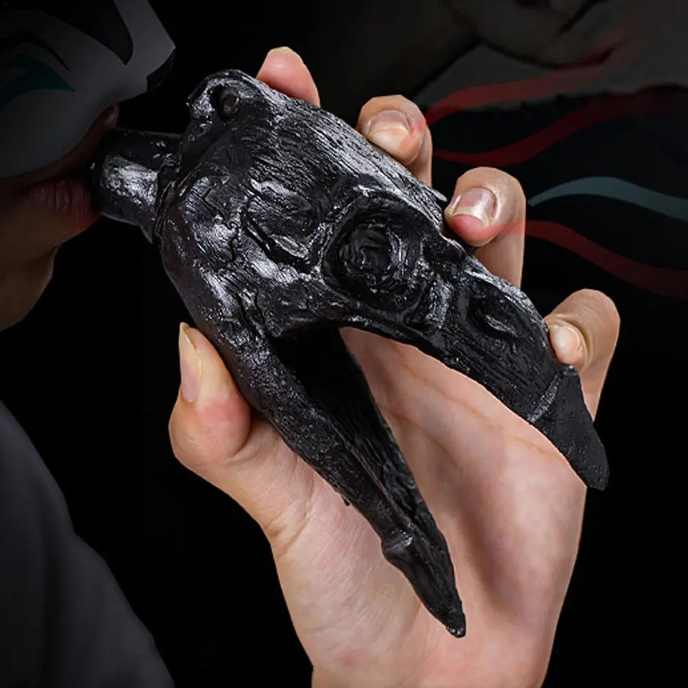 Halloween Crow Beak Death Whistle with Strange Sound Real Screaming Whistle Death Whistle Loud Ornament for Modern