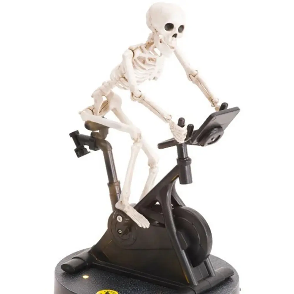 Resin Halloween Skeleton Decorations Skeleton Riding An Exercise Bike Halloween Decorations