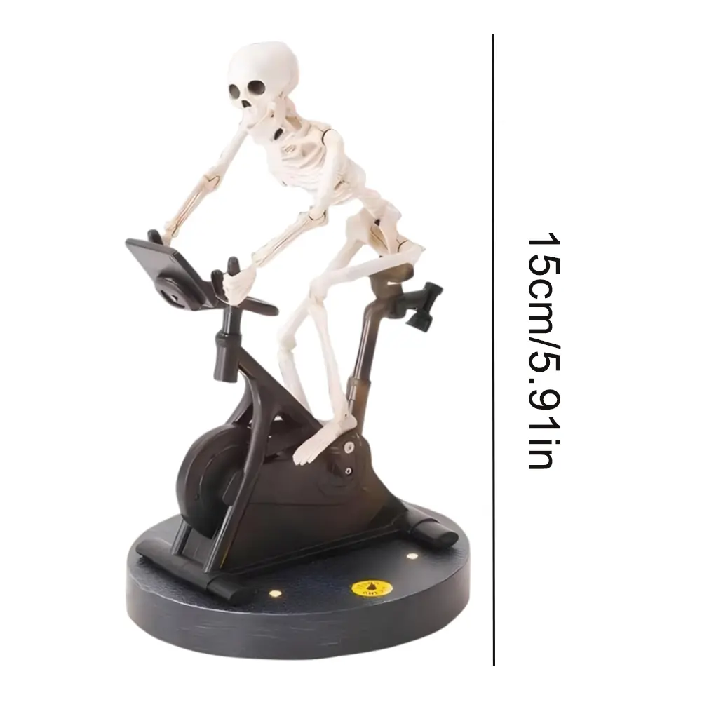Resin Halloween Skeleton Decorations Skeleton Riding An Exercise Bike Halloween Decorations