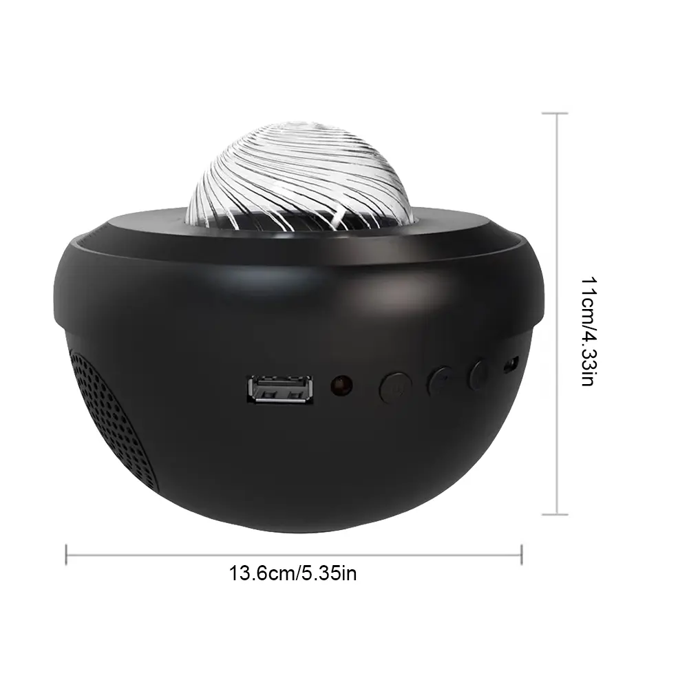 Starry Projector Built-in Bluetooth-Compatible Speaker LED Galaxy Light Aurora Projector for Kids Room Bedroom Party Living Room