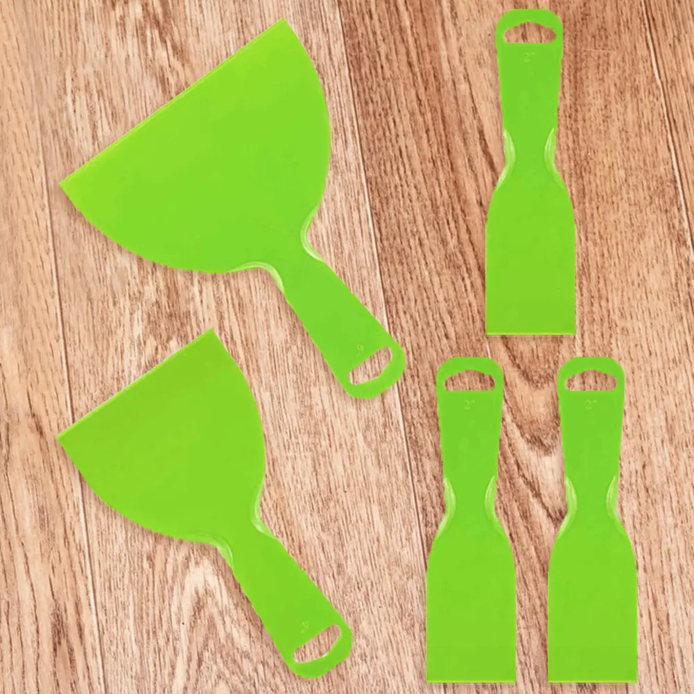 5 Pack Plastic Putty Spatula Set Wallpaper Scraper Car Painting Spatula Scrapers Putty Knife Set for Painter Wall Car Painting