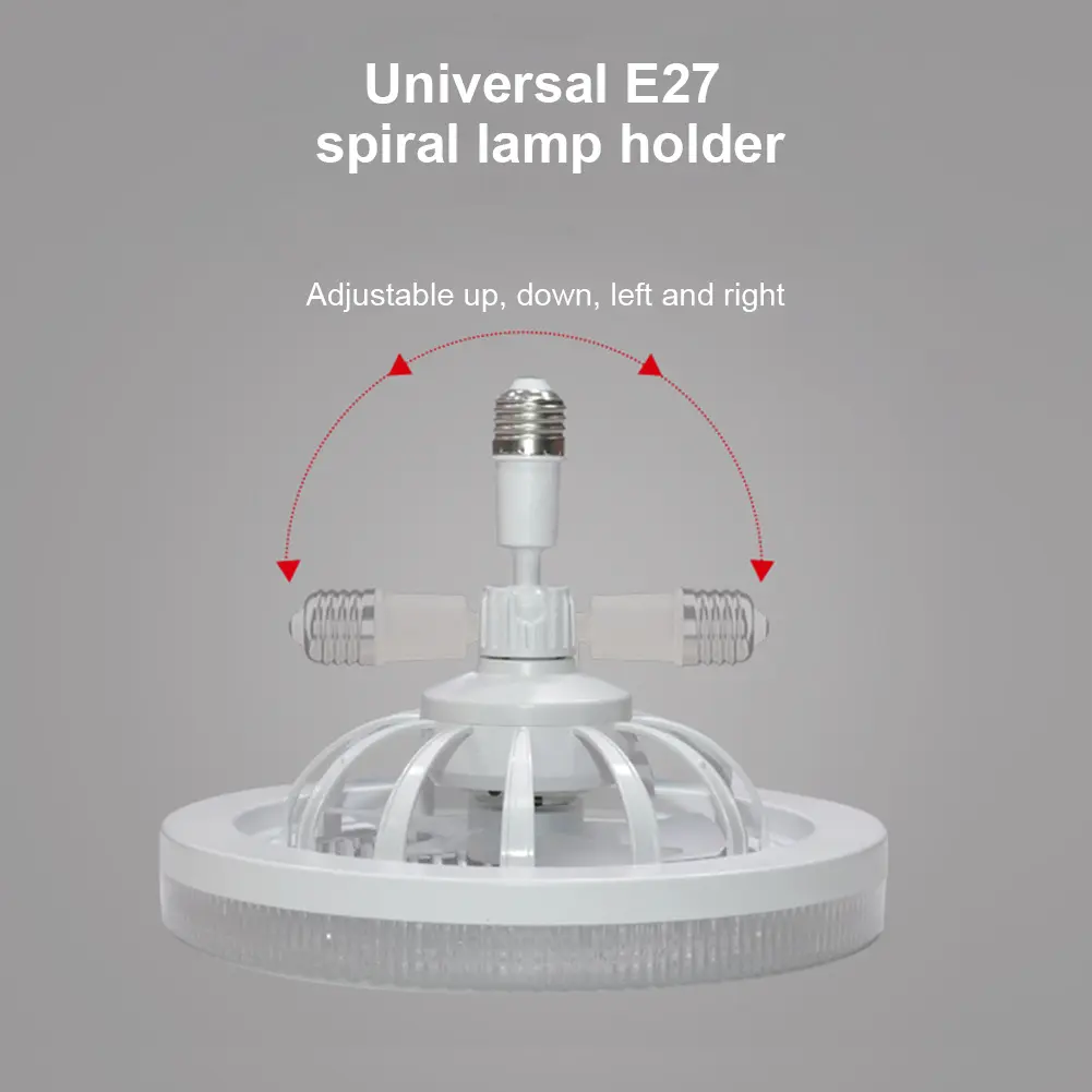 Ceiling Fan 3 Color Dimmable 3 Speeds Adjustable E26/E27 Socket  50W LED Replacement Light Bulb/Ceiling Fan with Remote Control