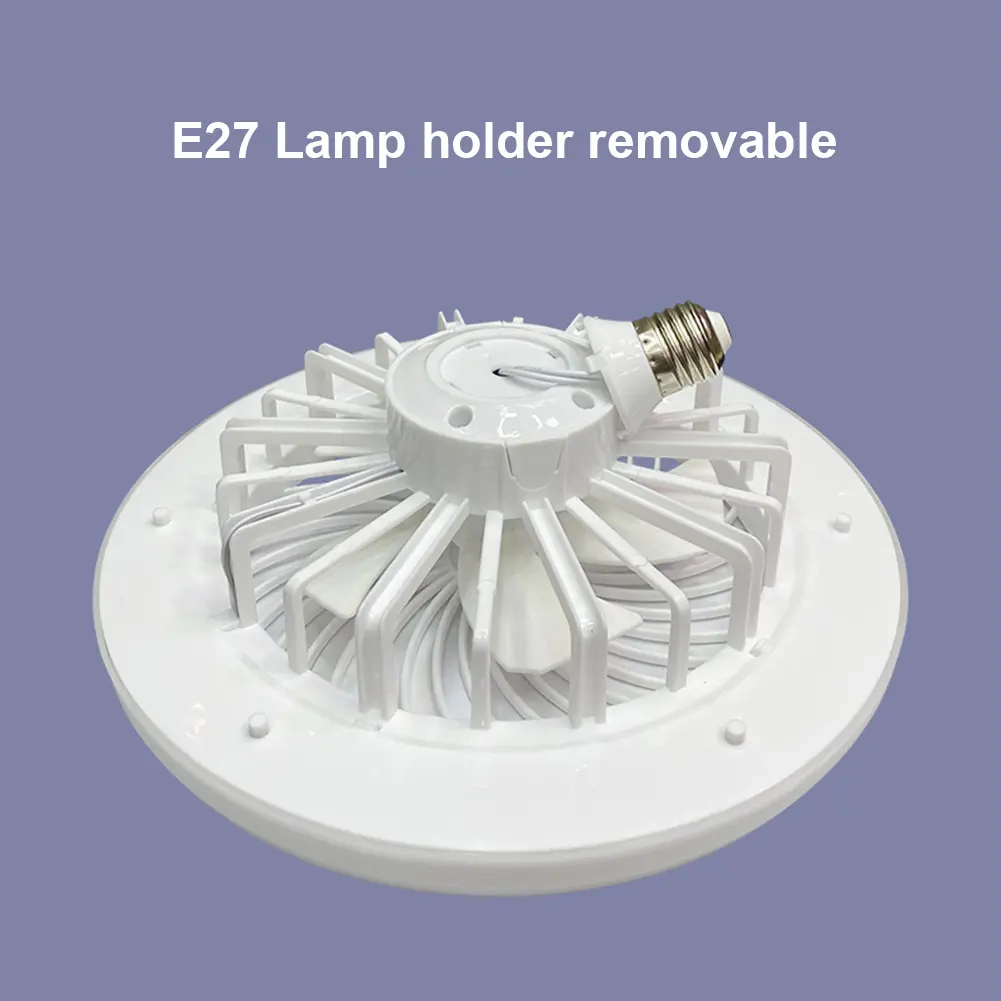 Ceiling Fan 3 Color Dimmable 3 Speeds Adjustable E26/E27 Socket  50W LED Replacement Light Bulb/Ceiling Fan with Remote Control