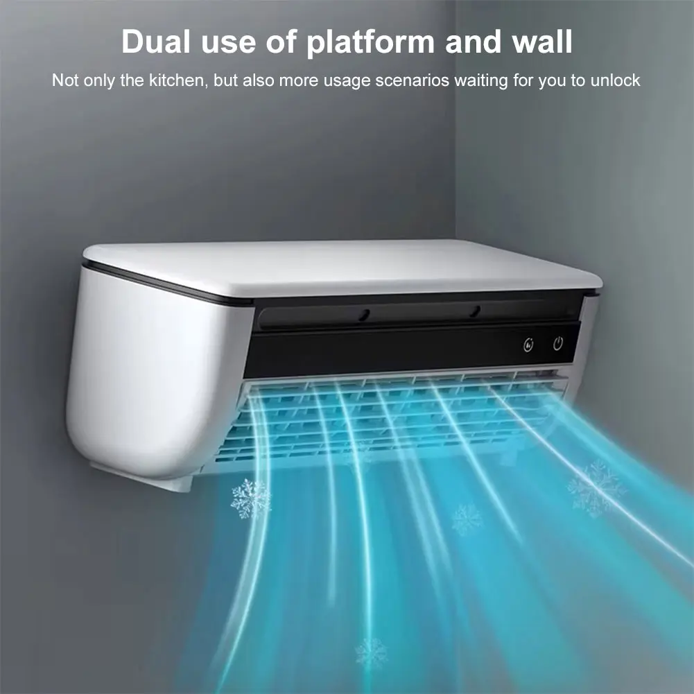 Wall-Mounted Air Cooling Fan Rechargeable Desktop Fan 3 Speeds Wind Electric Fan Remote Control for Bedroom Office Living Room