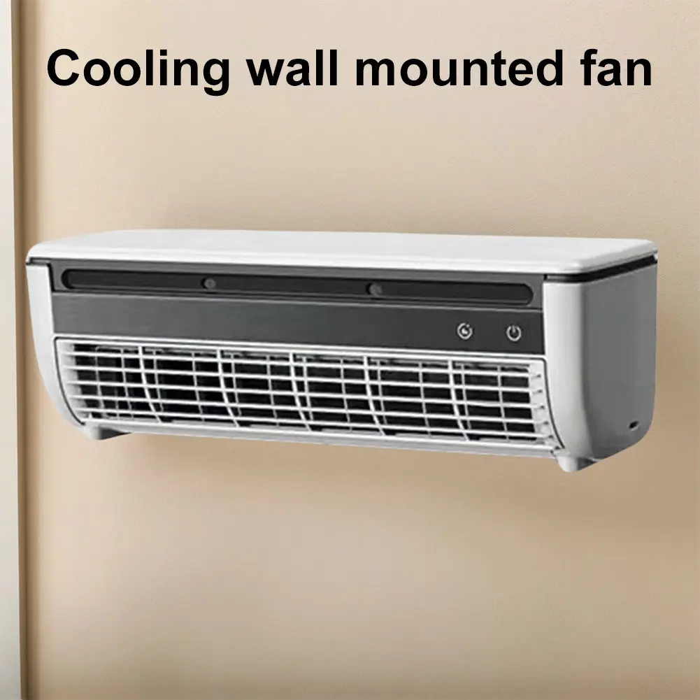 Wall-Mounted Air Cooling Fan Rechargeable Desktop Fan 3 Speeds Wind Electric Fan Remote Control for Bedroom Office Living Room