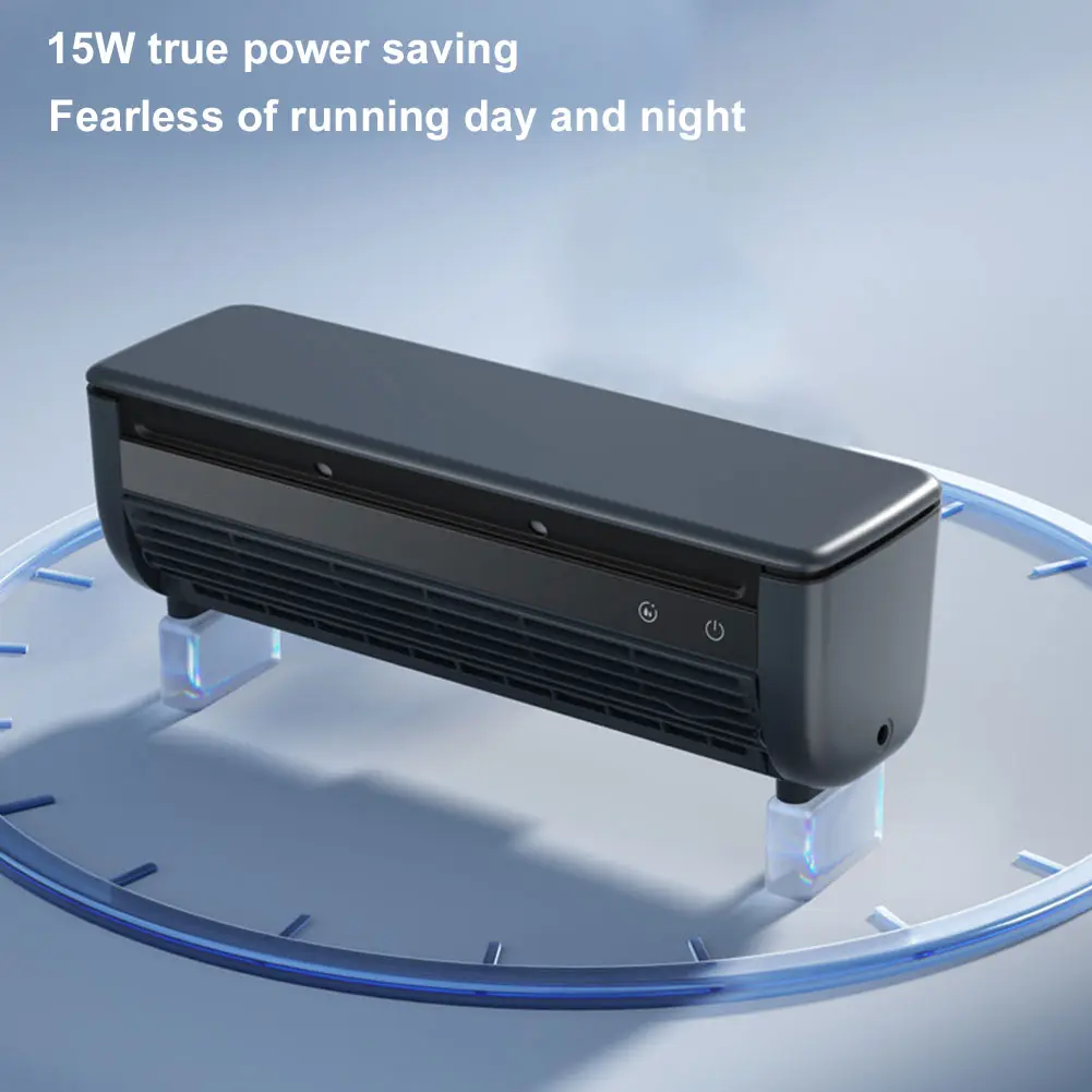 Wall-Mounted Air Cooling Fan Rechargeable Desktop Fan 3 Speeds Wind Electric Fan Remote Control for Bedroom Office Living Room