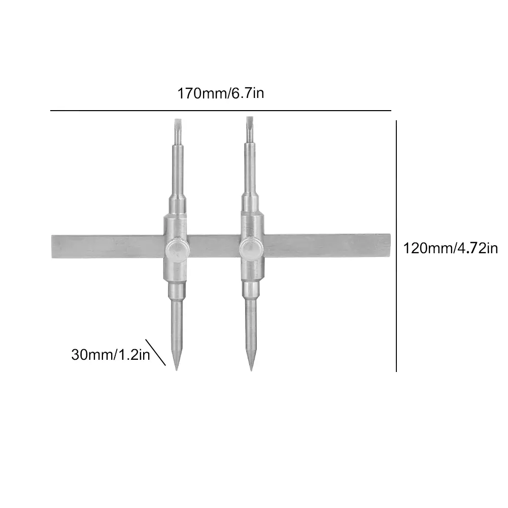 Maintenance Wrench Open Tool Set Dual Tip Stainless Steel Lens Spanner Wrench for Microscope/Surveying Prism/Spotting Scope Lens