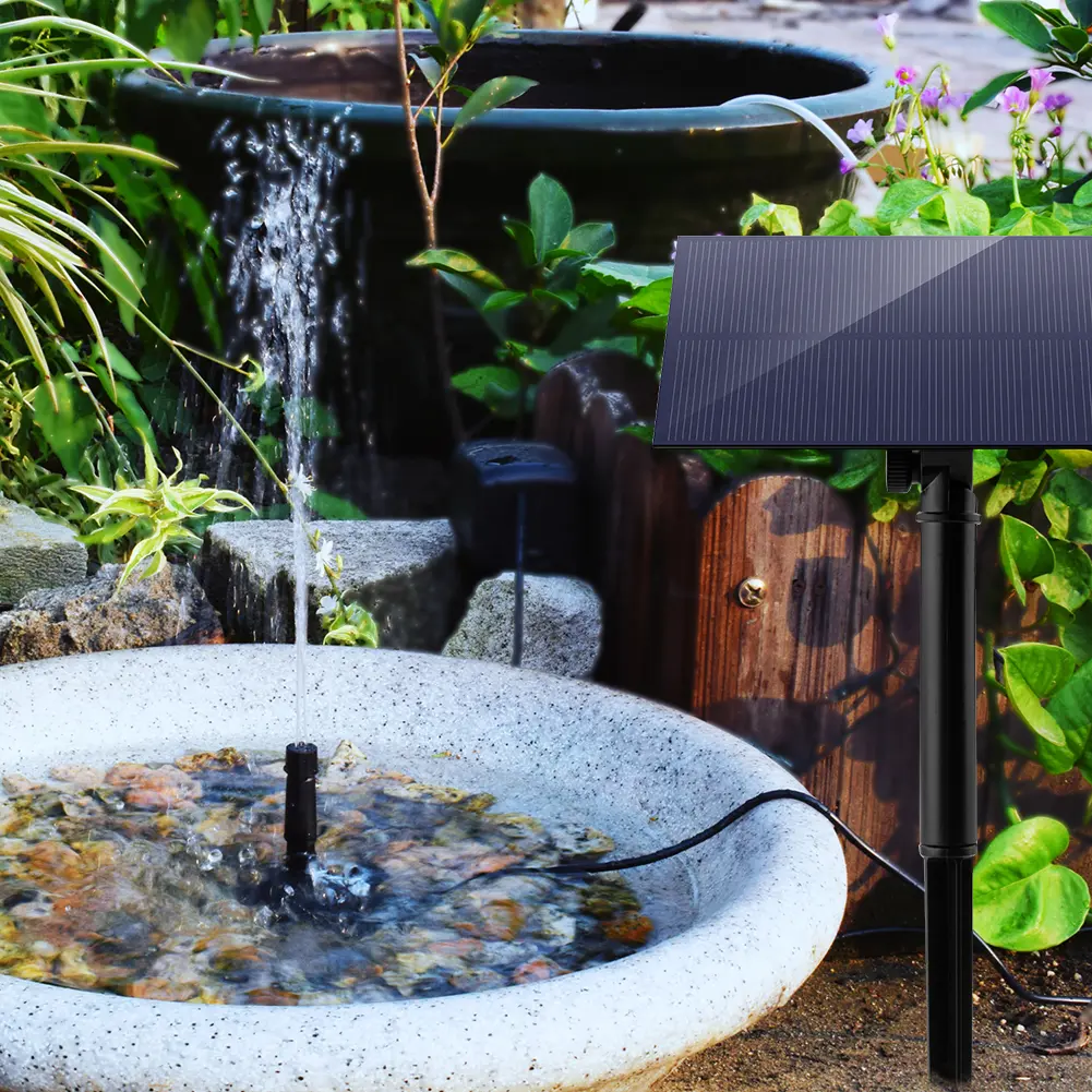 Water Sprinkler Sprayer Garden Decoration with Stake 5W 5V Solar Power Panel Water Pump Energy Saving 180L/h Kits for Fish Tank