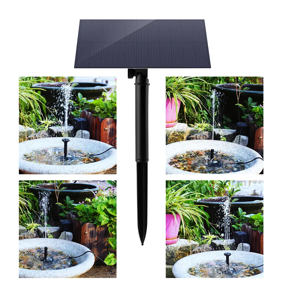 Water Sprinkler Sprayer Garden Decoration with Stake 5W 5V Solar Power Panel Water Pump Energy Saving 180L/h Kits for Fish Tank