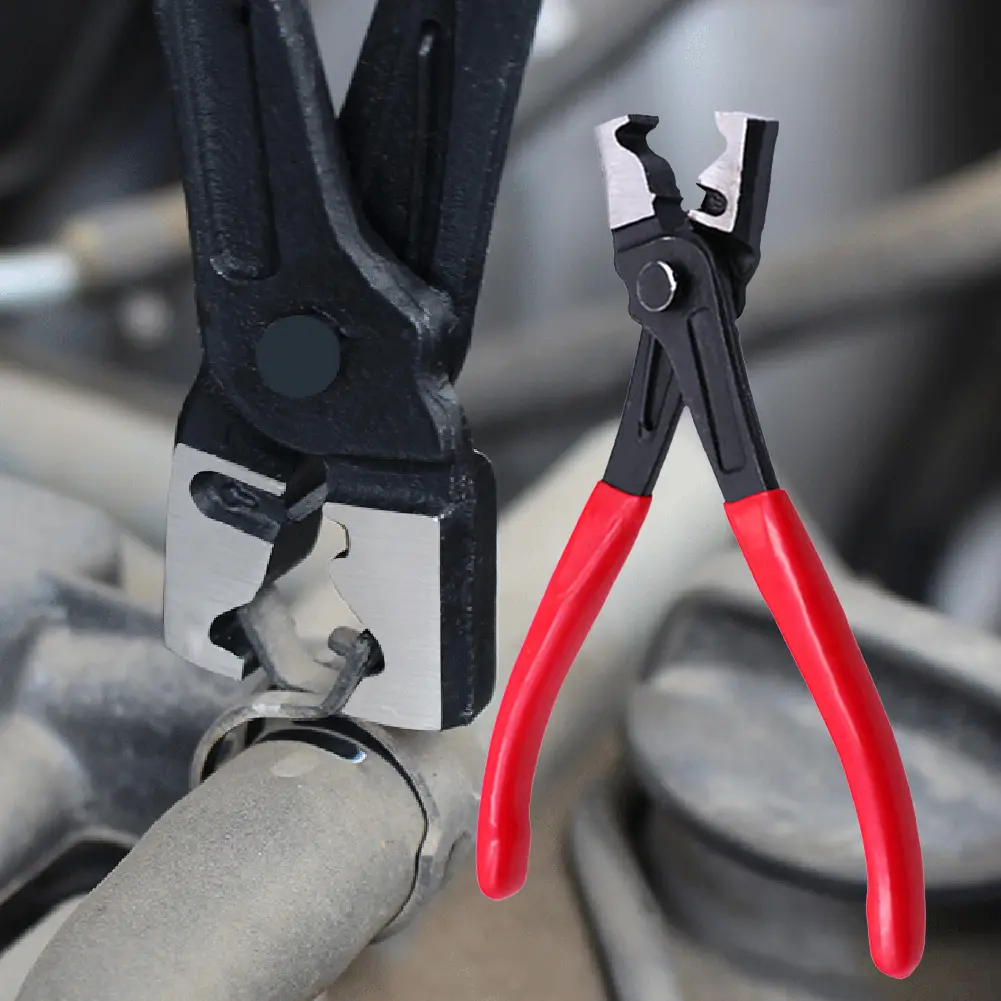 Collar Hose Clamp Clic-R Type Oil Pipe Flat Band Ring Pliers Hand-held Oil Hose Crimping Plier Car Disassembly Tool