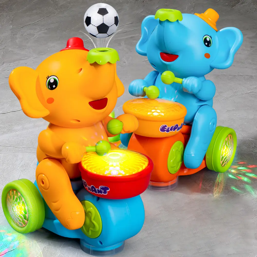 Drumming Elephant Toy Levitating Ball Toys Musical Elephant Toy Baby Musical Toys Christmas Birthday Gifts for Toddlers Aged 3+