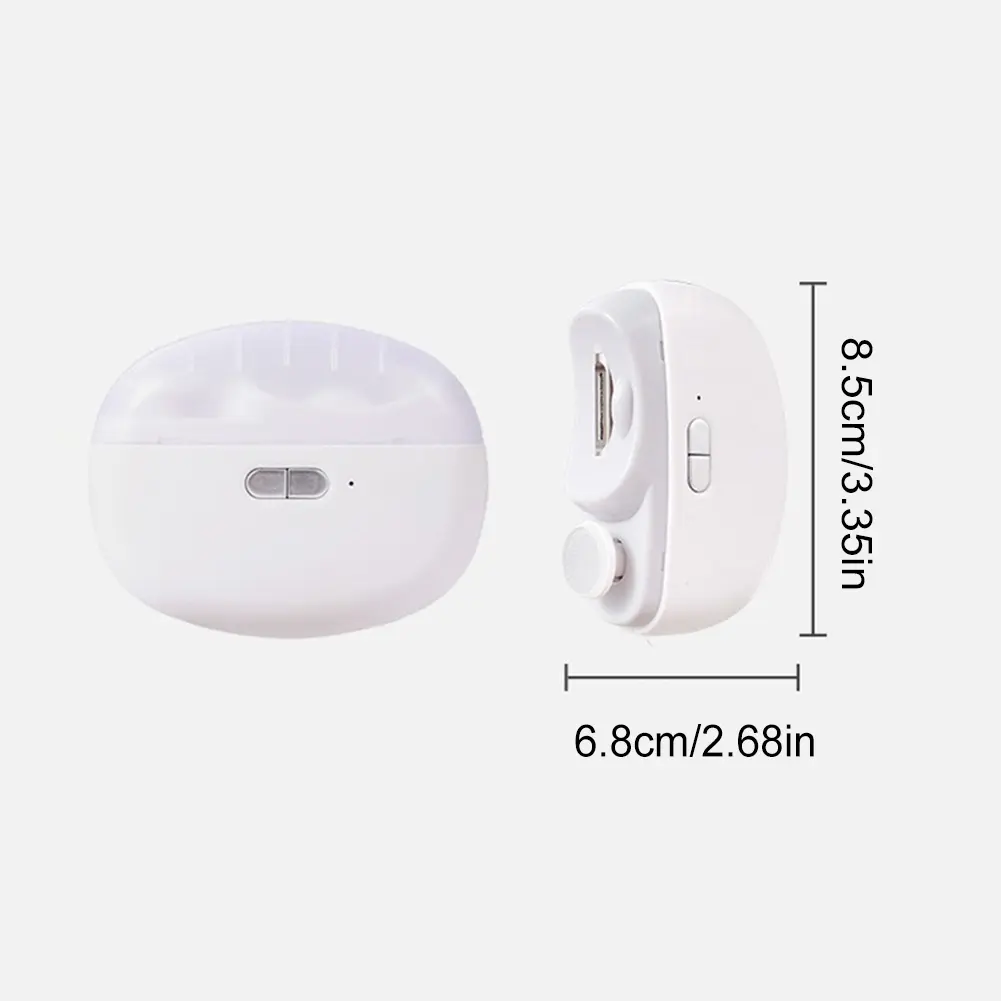 2-in-1 Electric Auto Nail Clippers with LED Light Portable Nail Polishing Grinder USB Rechargeable Electric Nail File for Senior