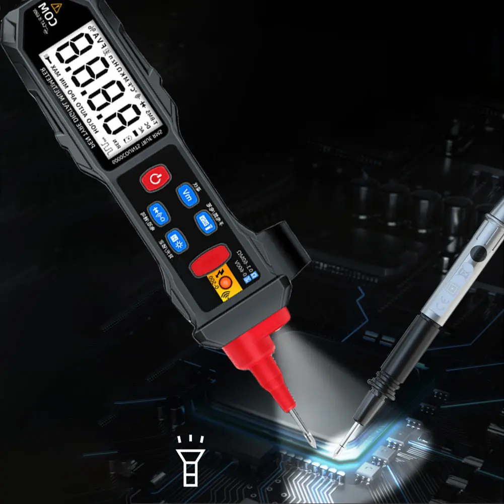 Digital Multimeter Pen Type 6000 Counts AC/DC Voltage Ohm Diode Tester Non-Contact Votage Ohm Test Tool for Electrical Testing
