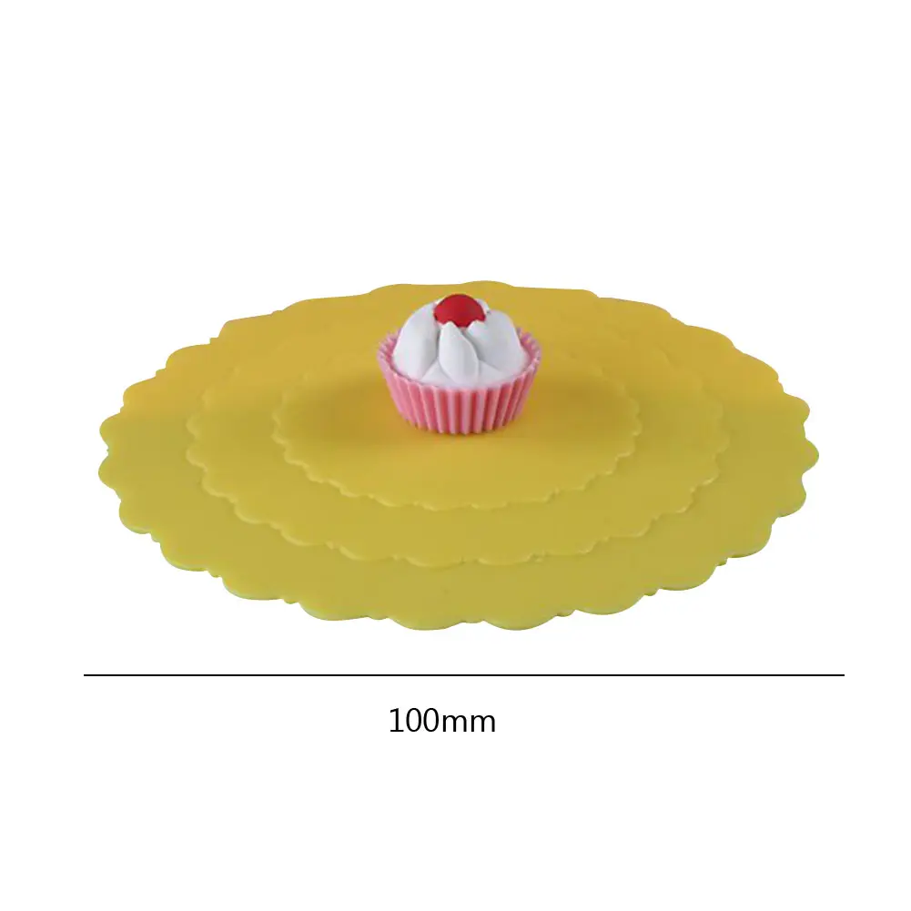 8pcs Silicone Cup Cover Heat-resistant Sealed Coffee Cover Cartoon Food-grade Cute Funny Peculiar for Outdoor Camping Travelling