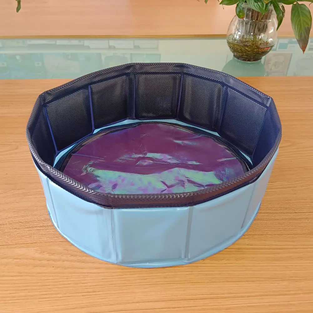 Foldable Dog Pool Collapsible Bathing Swimming Tub Outdoor Indoor Pet Supplies for Puppy Kitten Kids