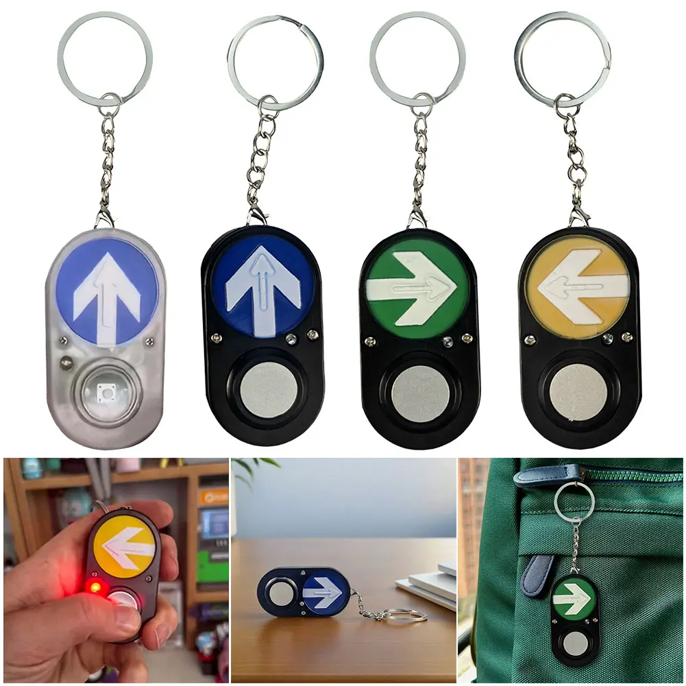 Australian Sidewalk Traffic Light Keychain Button Handheld Press To Make Sound Keychain Commemorative Gift Funny Sound Accessory