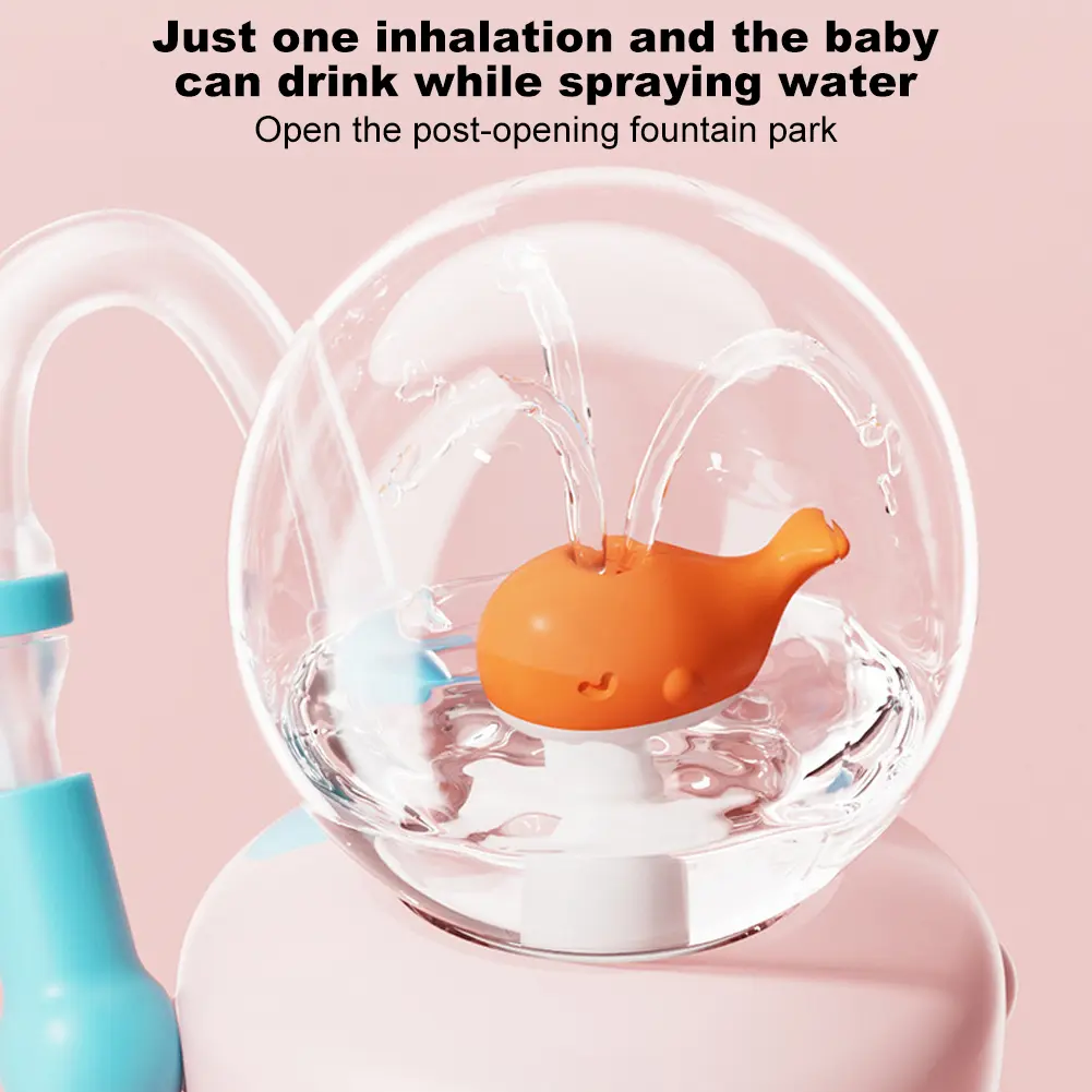 24oz Stainless Steel Whale Fountain Tumbler with Handle & Straw Whale Squirt Water Cup for Childs Teens and Adults Creative Gift