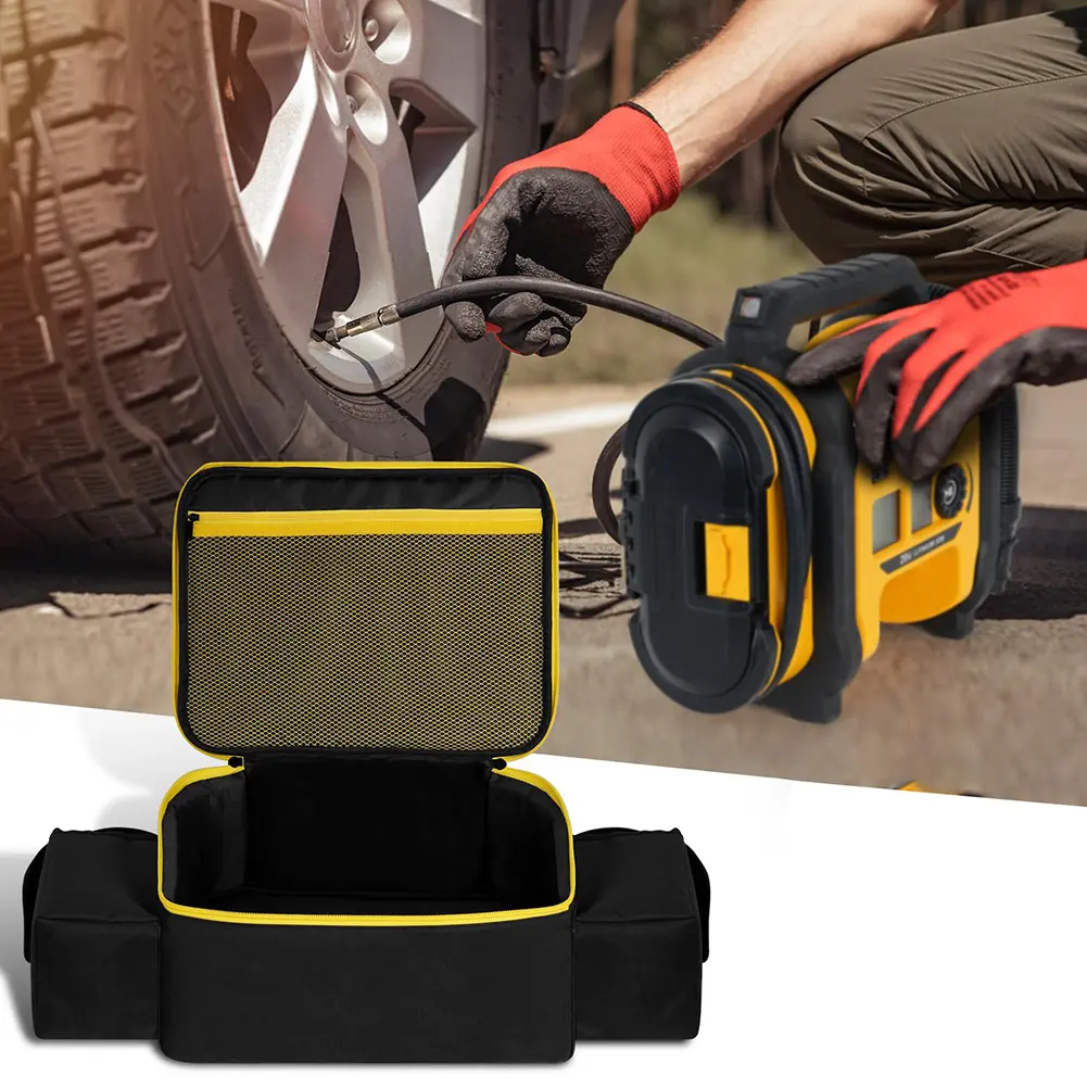 Portable Air Compressor Bag with Pocket Anti-scratch for Battery Pack and Charging Kit for DEWALT 20V Max Tire Inflator DCC020IB