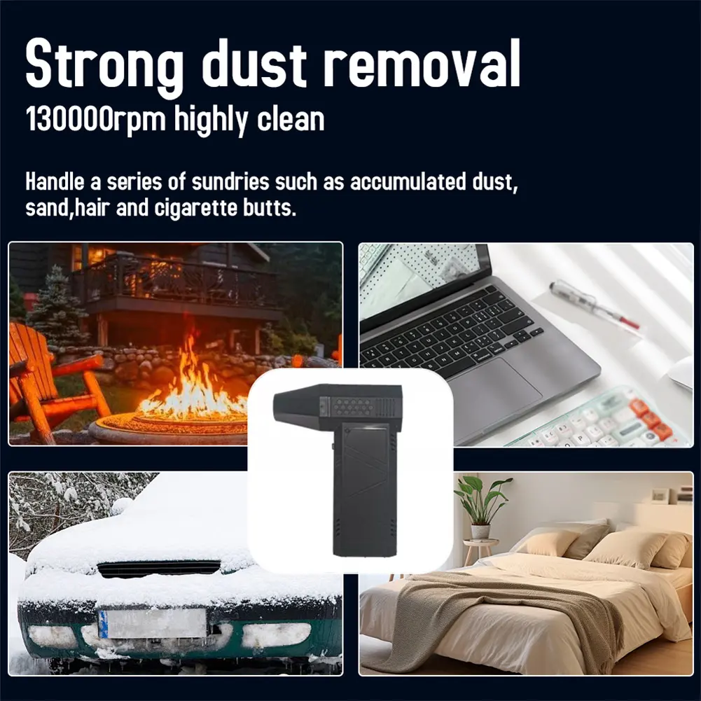 130000RPM Mini Turbo Jet Fan 52m/s+ Brushless Motor Violent Turbo Fan 3 Speeds Air Blower for Computer Keyboard Outdoor Car Home