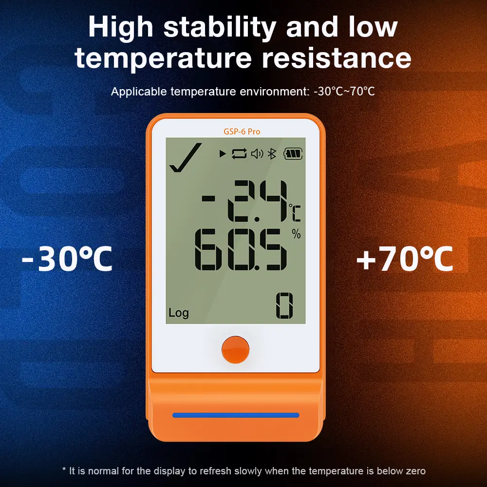 Bluetooth Temperature Data Logger 100000 Point Digital Humidity Sensor High Precision Temperature Humidity Recorder GSP-6 Pro