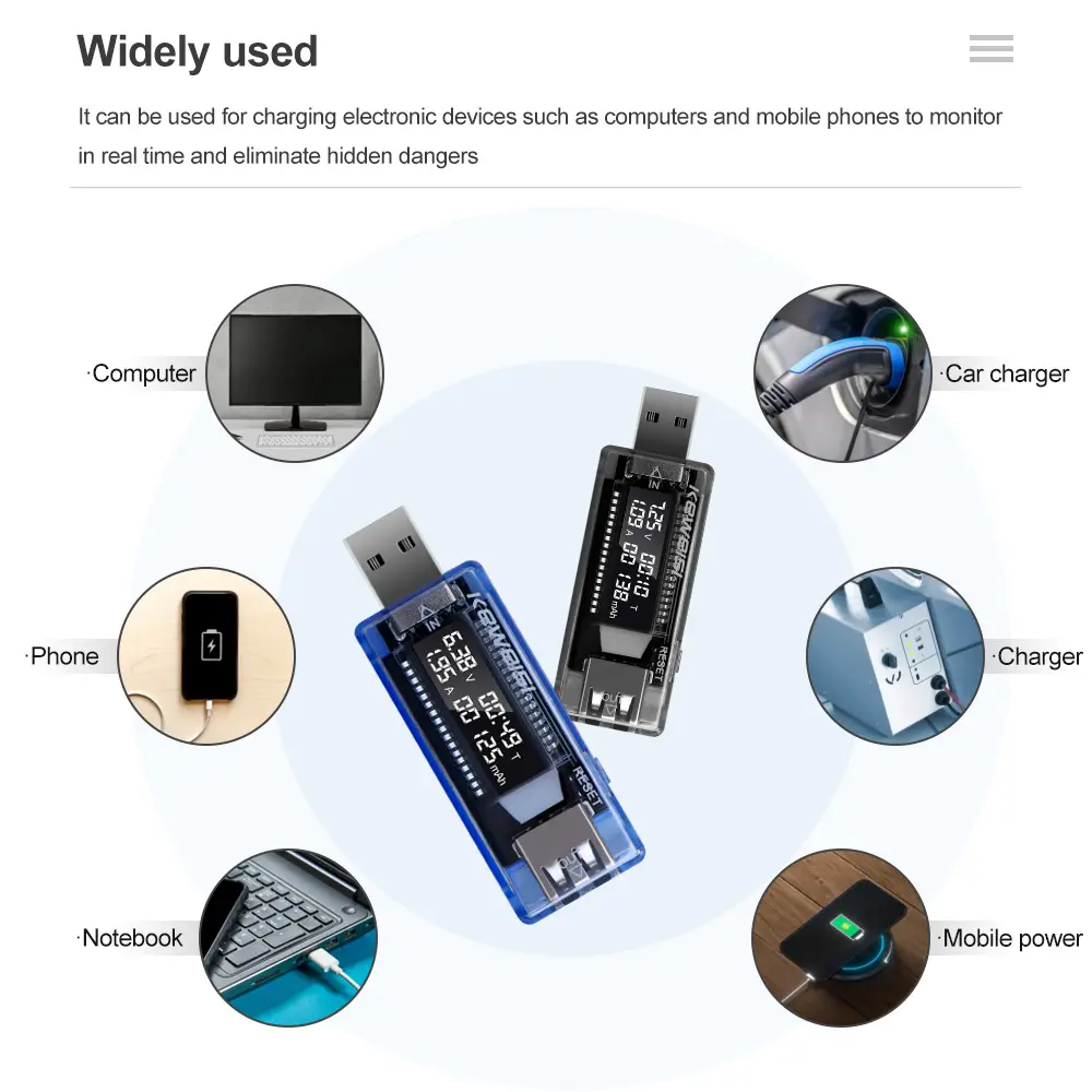 Voltage Meters Current Voltage Capacity Battery Tester USB Volt Current Voltage Doctor Charger Capacity Tester Meter Power Bank