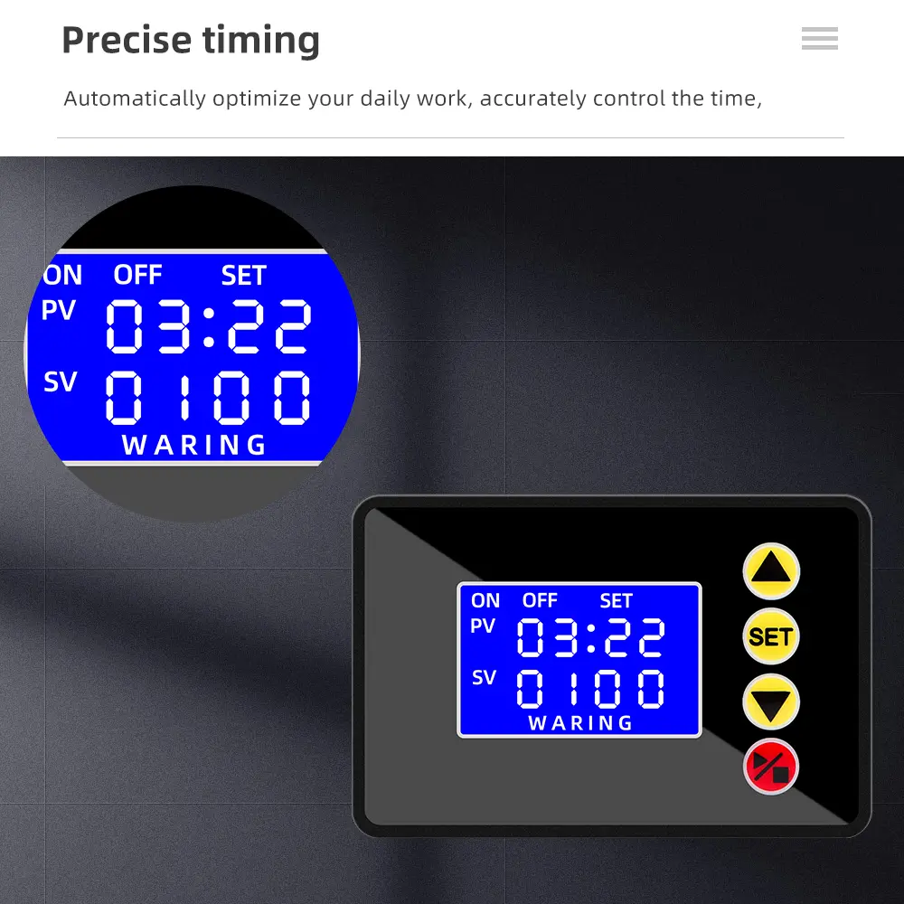 Programmable Digital Timer Switch Relay Control DC 12V 24V AC 110V 220V Time Controller Delay Relay Module Cycle Timing Switch