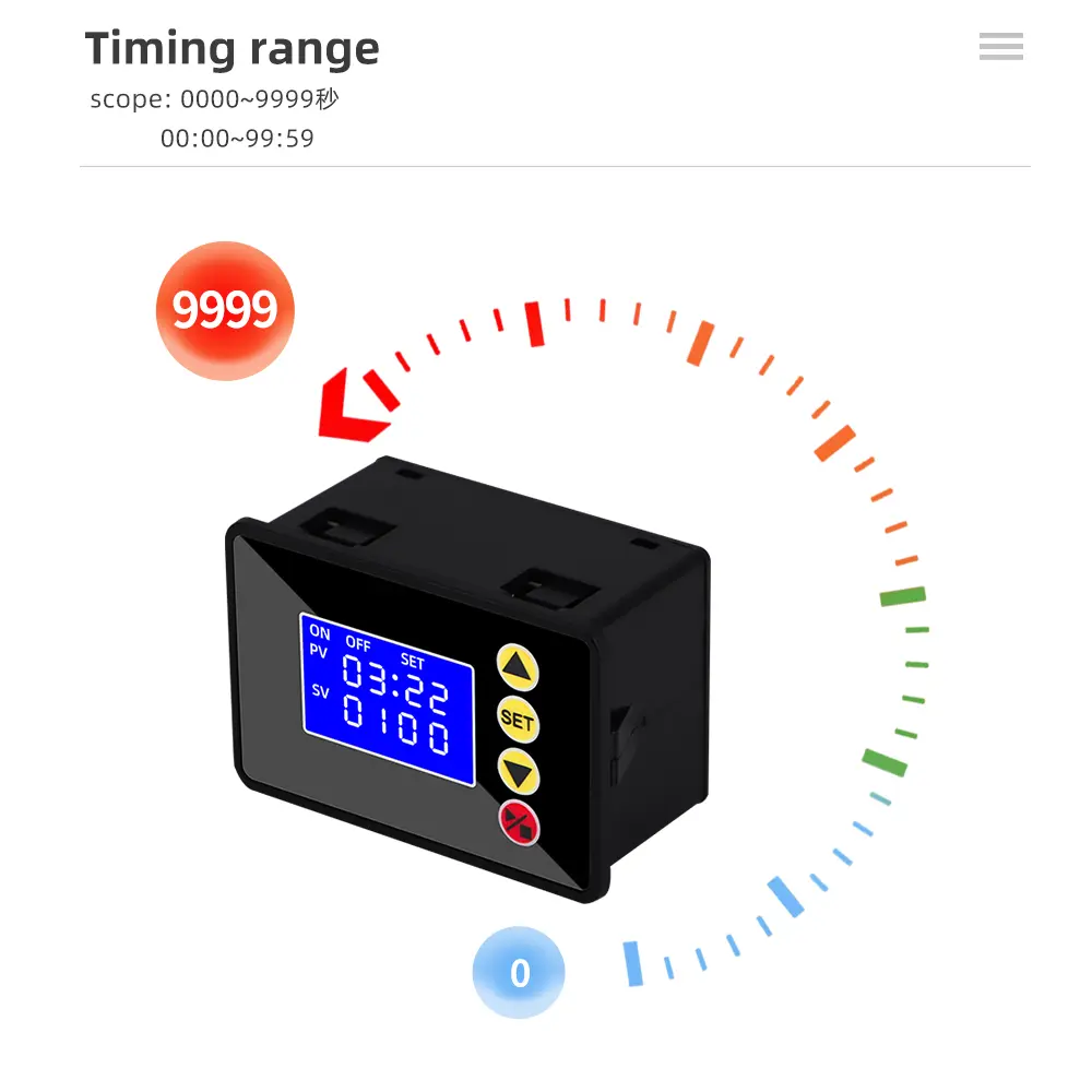 Programmable Digital Timer Switch Relay Control DC 12V 24V AC 110V 220V Time Controller Delay Relay Module Cycle Timing Switch