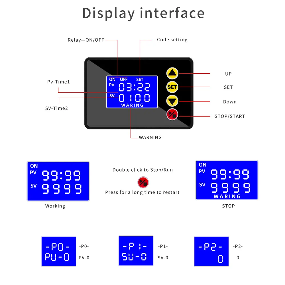 Programmable Digital Timer Switch Relay Control DC 12V 24V AC 110V 220V Time Controller Delay Relay Module Cycle Timing Switch
