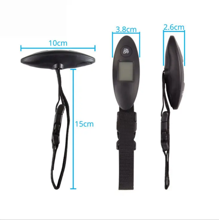 25kg 40kg Mini Digital Luggage Scale Hanging LCD Hook Scales Portable Digital Stainless Steel Scale