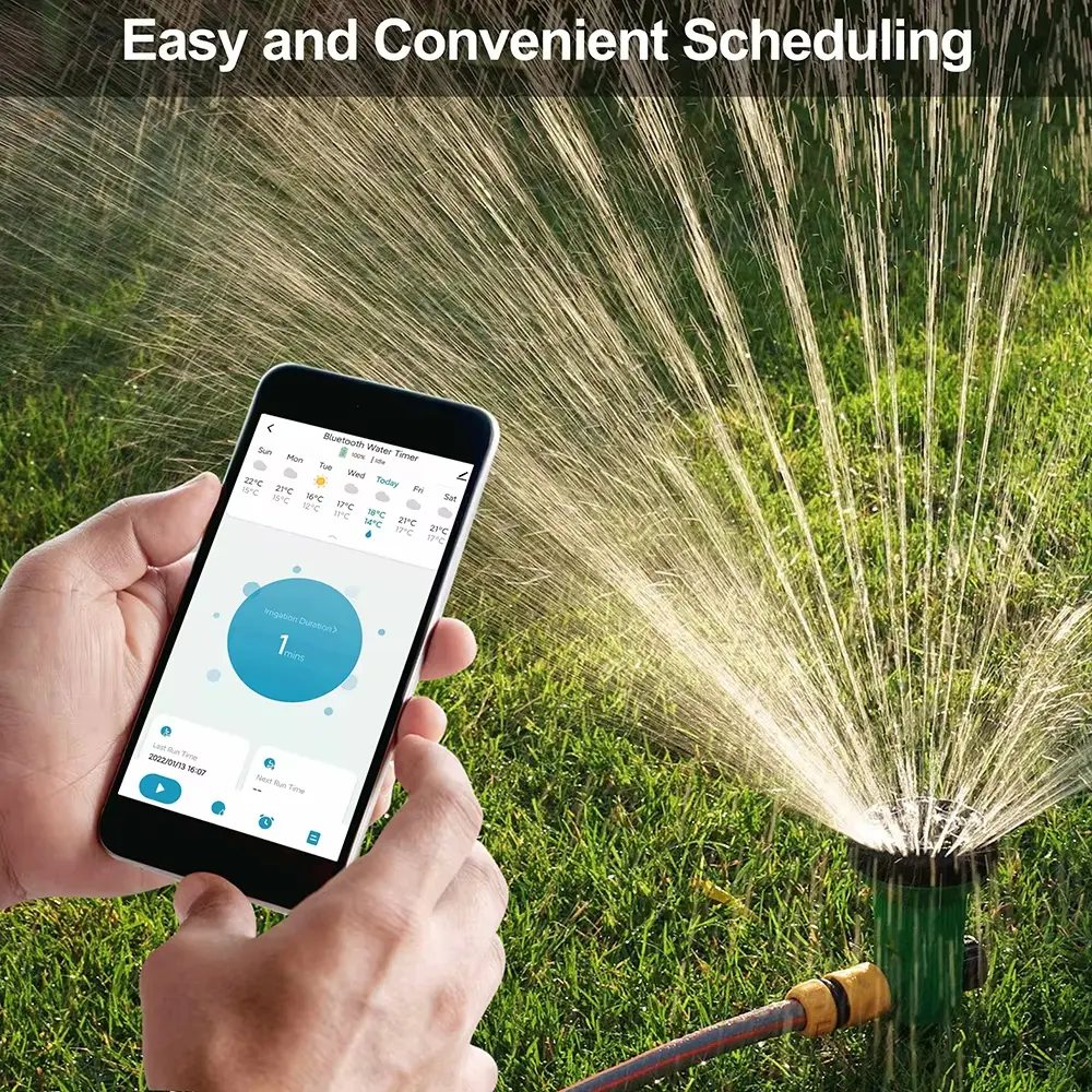 Tuya Smart Irrigation IP55 Waterproof Bluetooth/WIFI Automatic Water Timer Equipment Rain Delay Drip Irrigation Controller