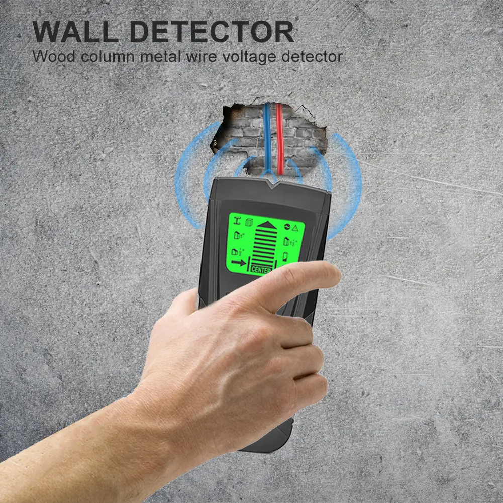 3 In 1 Metal Detector Wall Detector TH210 Find Metal Wood Studs AC Voltage Live Wire Detect Wall Scanner Electric Box Finder