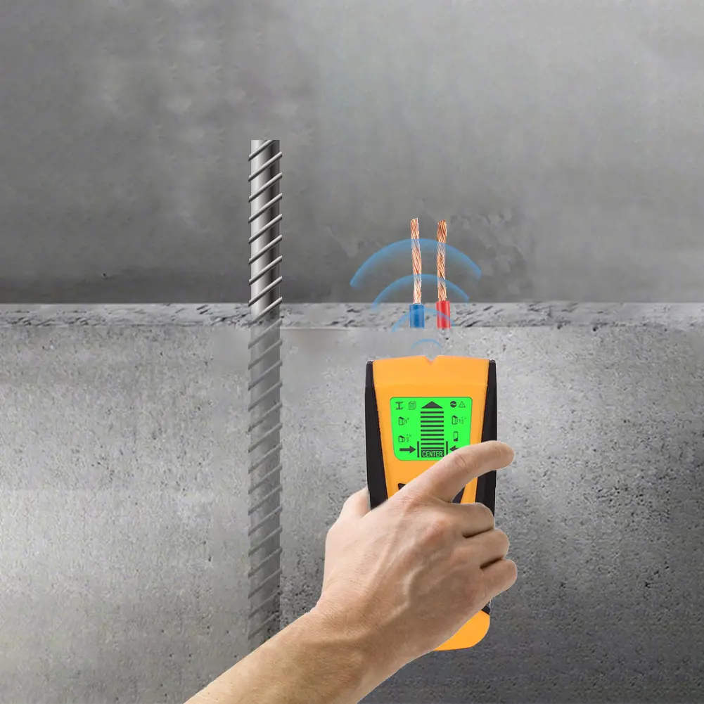 3 In 1 Metal Detector Wall Detector TH210 Find Metal Wood Studs AC Voltage Live Wire Detect Wall Scanner Electric Box Finder