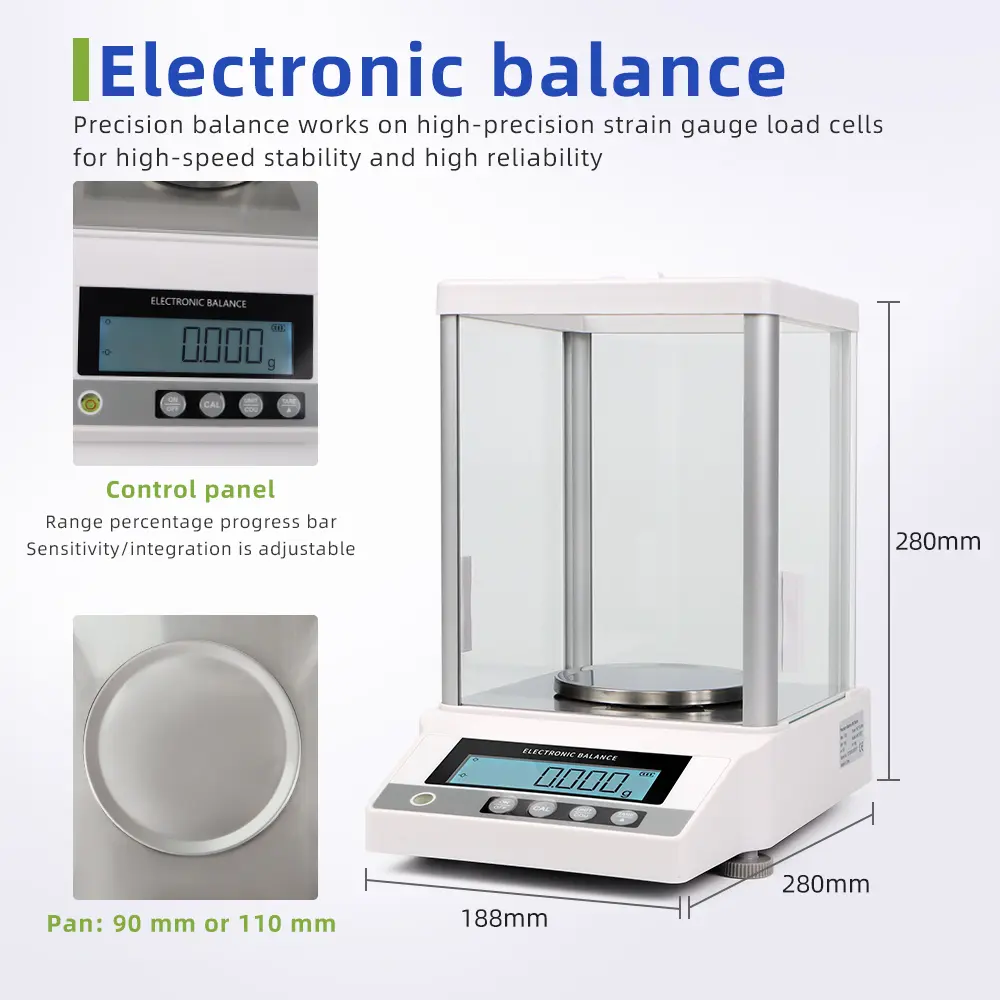 0.001g Analytical Balance Digital Electronic Scale Jewelry Gold Laboratory Precision Weighing Scales Multi-Functional 510g 310g