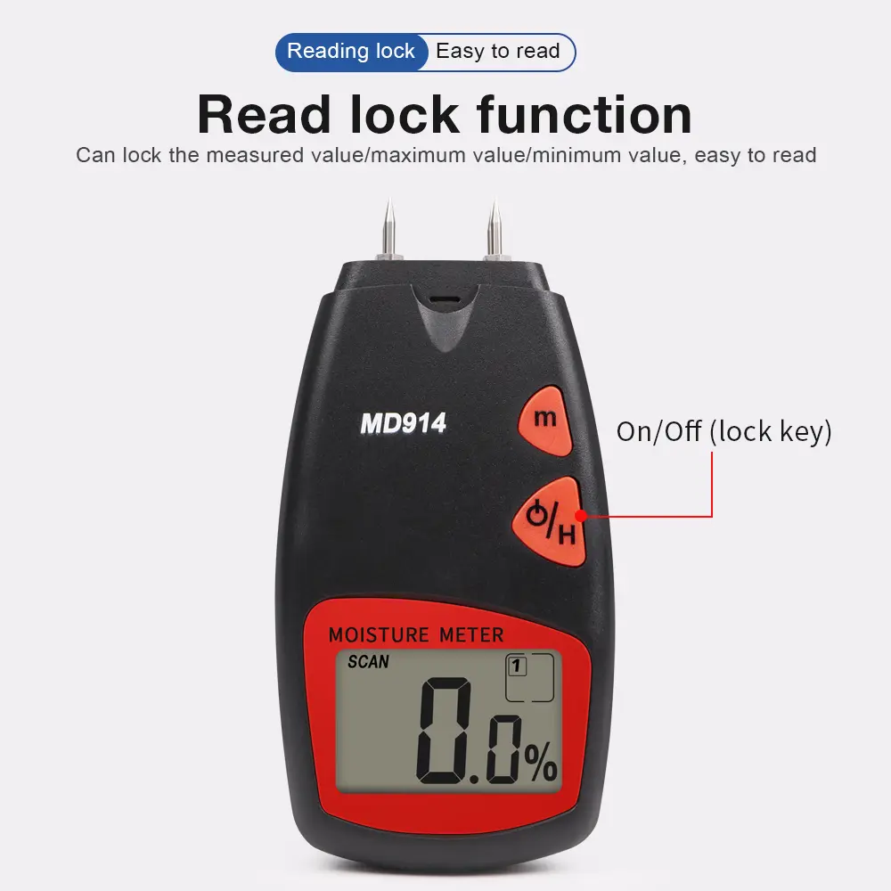 Digital Wood Moisture Meter Wood Humidity Tester Timber Damp Detector LCD Display Hygrometer Bamboo Paper Moisture Meter
