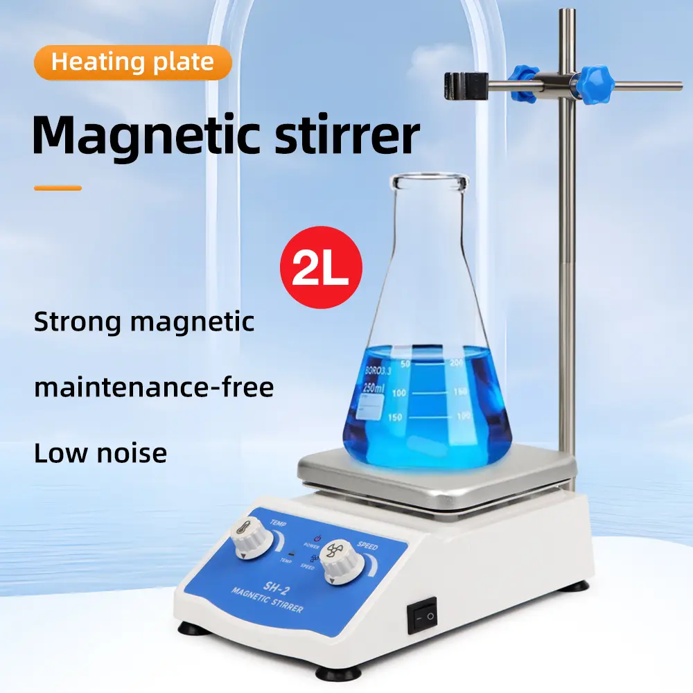 1L Heating Magnetic Stirrer Digital Display Thermostatic Stirrer Laboratory Chemistry Hot Plate Magnetic Mixer 0-1600rpm