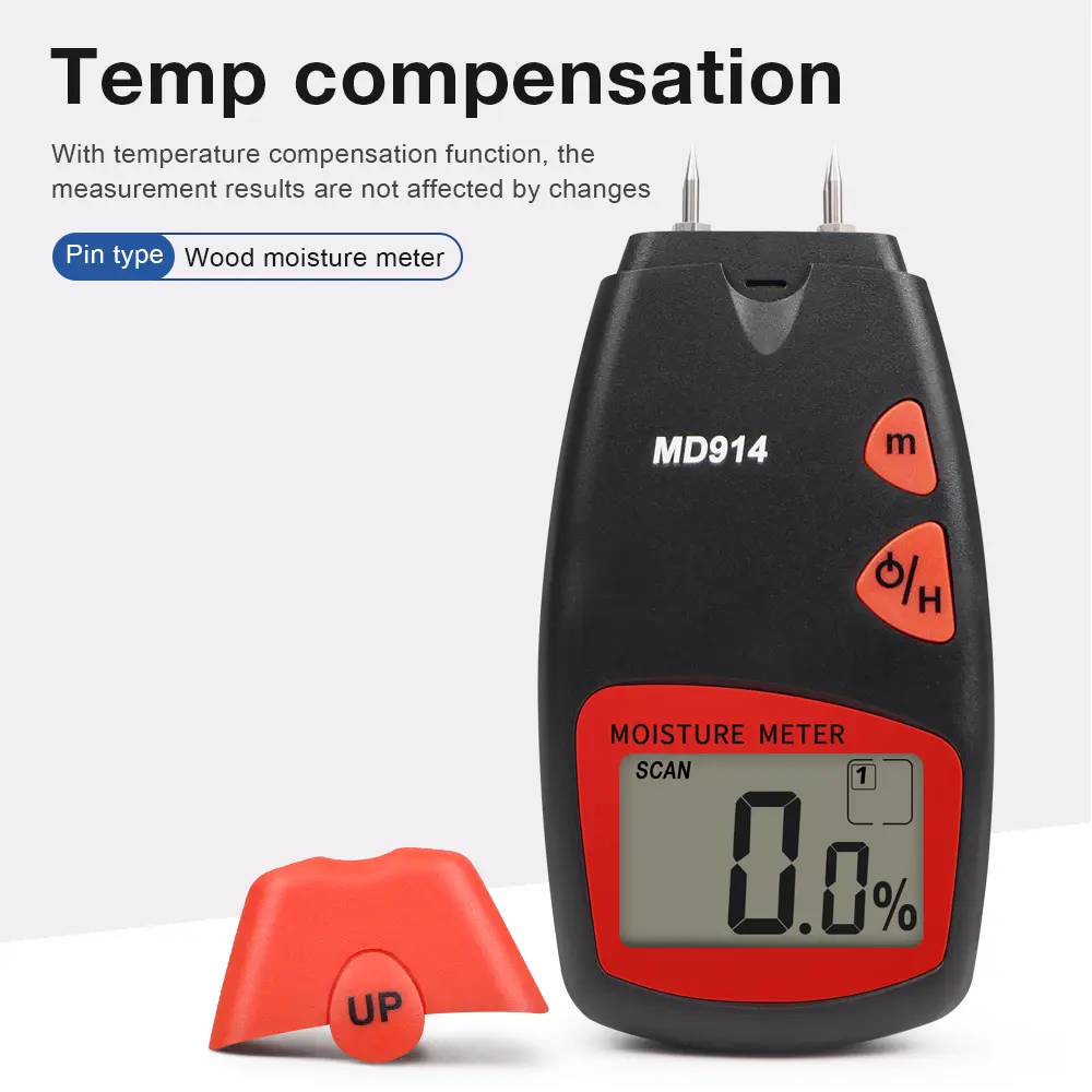 Digital Wood Moisture Meter Wood Humidity Tester Timber Damp Detector LCD Display Hygrometer Bamboo Paper Moisture Meter