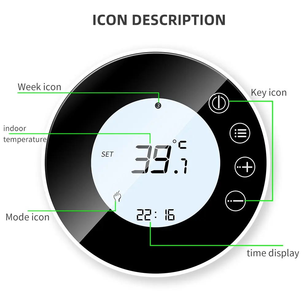Tuya Smart Wifi Thermostat Warm Floor Heating Thermoregulate LCD Touch Screen Temperature Remote Control for Alice, Alexa