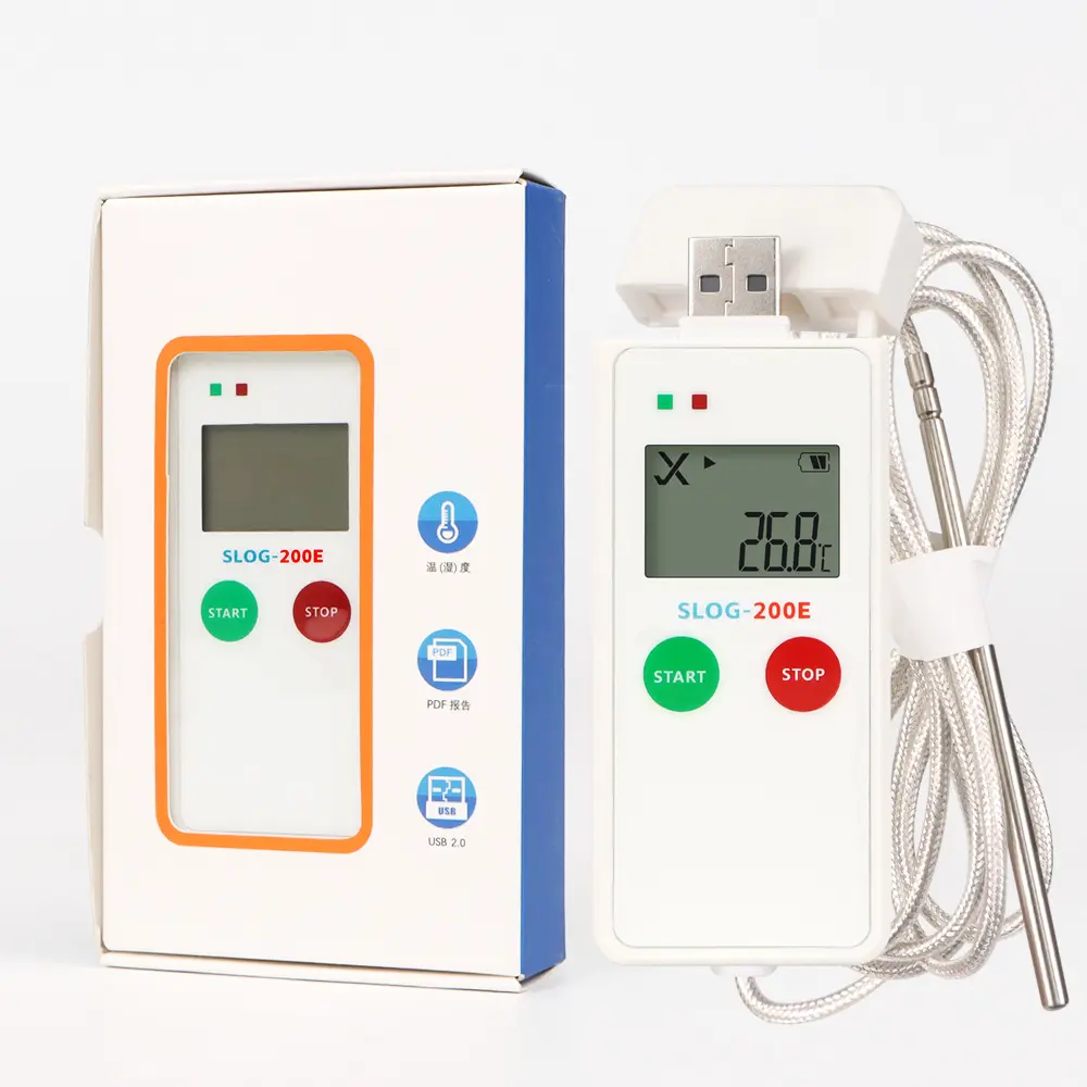 -200~70℃ Ultra-low Temperature Data Logger USB Temp Recorder LCD Display Temp Datalogger PDF Reporter Dry-ice Liquid Nitrogen