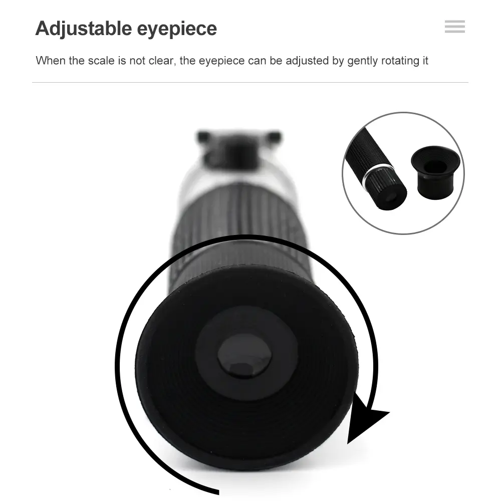 4 in 1 Car Refractometer Handheld Tester Tool ATC Battery for Glass Water Glycol Antifreeze Freezing Point Car Refractometer
