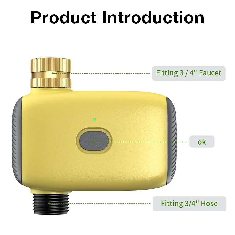 Tuya Zigbee Smart Watering Timer Sprinkler Drip Irrigation System Brass Inlet Watering Sprinkler Timer Support Home Assistant