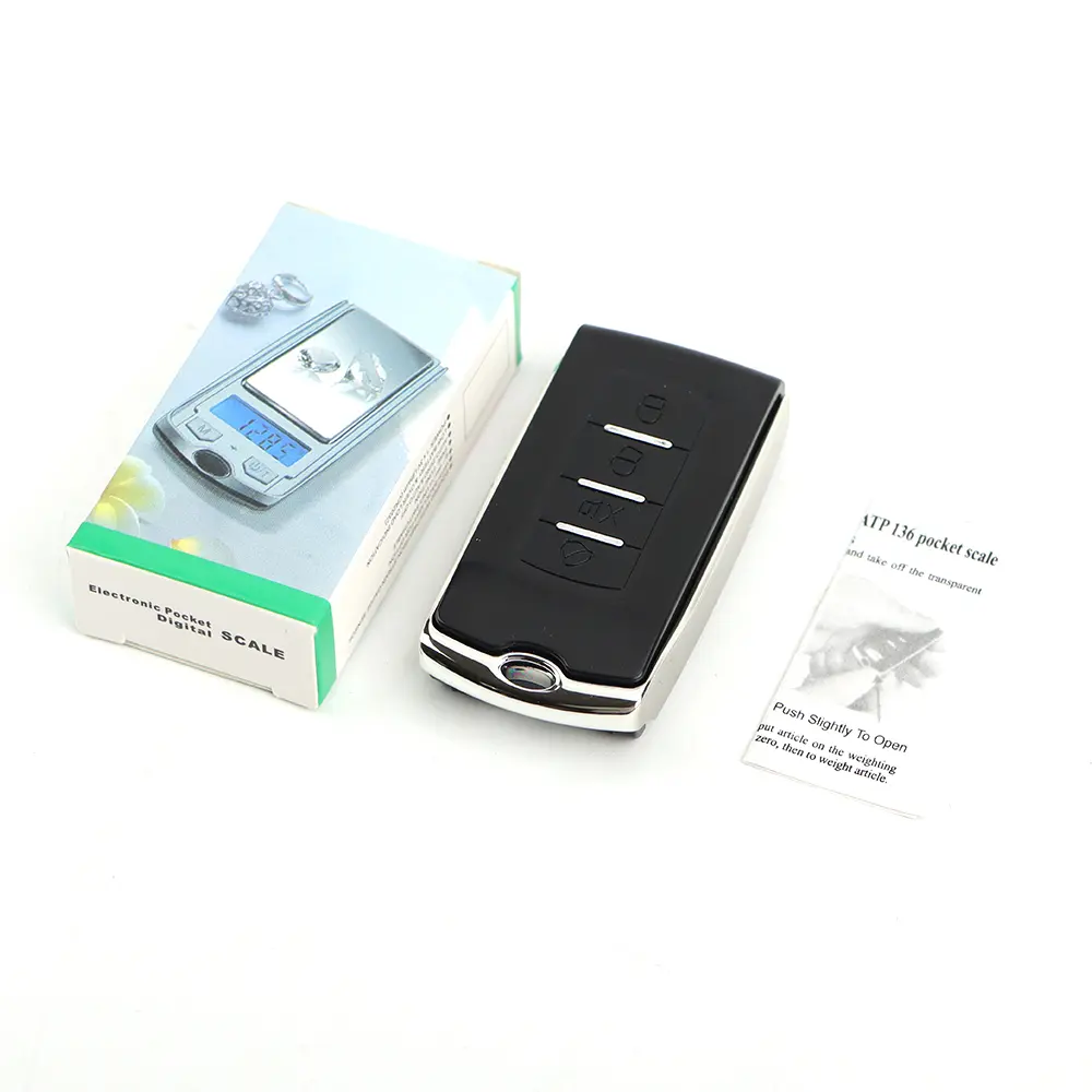 200g/100g 0.01g Car Key Shape Pocket Scales Mini Precision Digital Electronic Jewelry Gram Scale with LCD Display