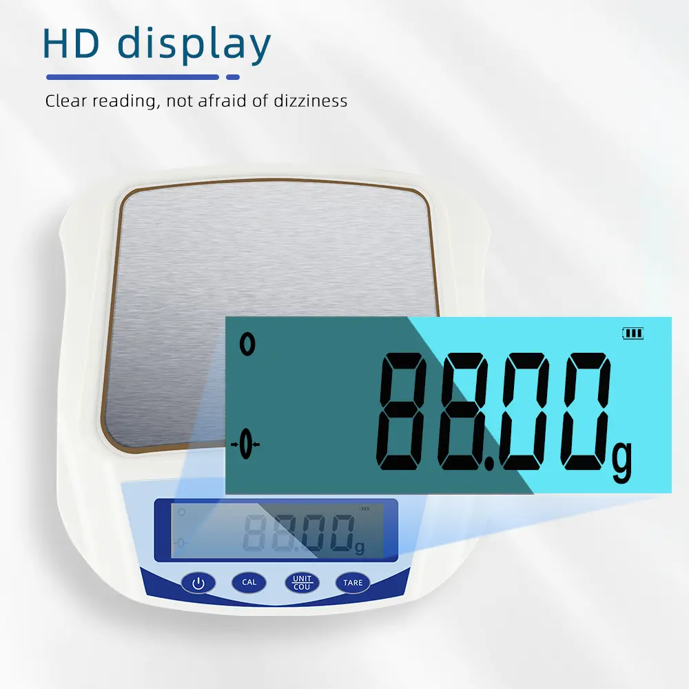 Digital Precision Scale 1kg 0.01g Lab Electronic Balance Backlit Screen Display Jewelry Scale Kitchen Weighing Scales 100-240V