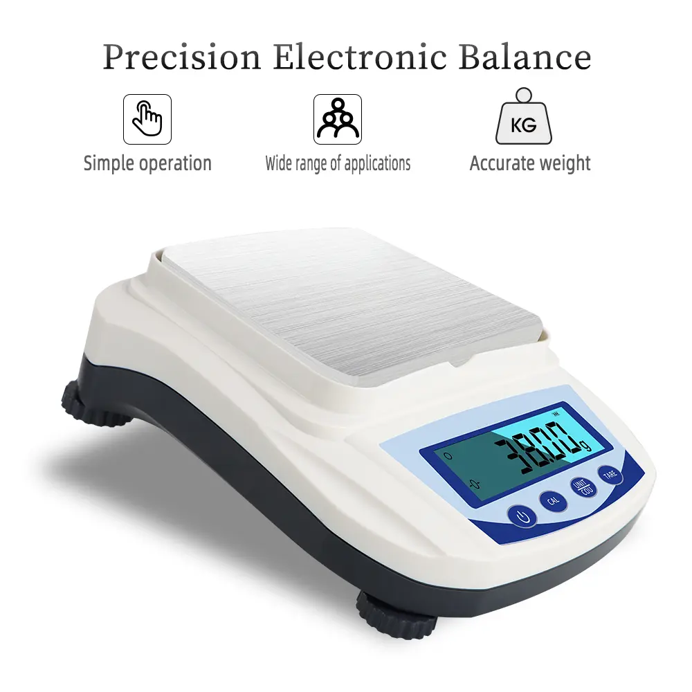 Digital Precision Scale 1kg 0.01g Lab Electronic Balance Backlit Screen Display Jewelry Scale Kitchen Weighing Scales 100-240V