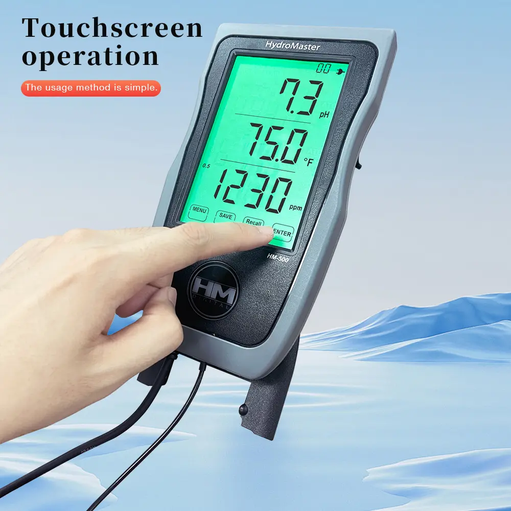 HM-500 Digital Water Quality Monitor PH Meter EC TDS Analyzer Professional Accurate TDS Tester for Aquarium Swimming Pool