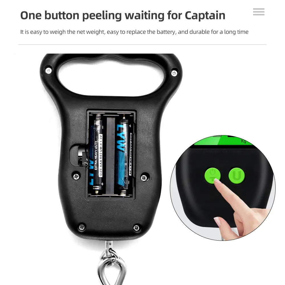 50kg 10g Digital Suitcase Scale Pocket Hanging Scale Electronic LCD Backlight Travel Luggage Bag Fishing Weight Scales ﻿
