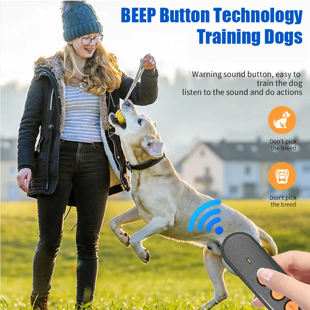 Ultrasonic Dog Bark Deterrent Device Anti-Barking Devices for Dogs Training & Behavior Aids Stop Barking 3 Modes Dog Repeller