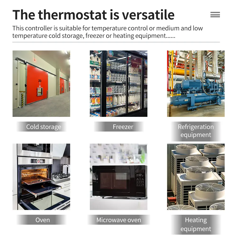 Digital Temperature Controller EK-3010/EK-3020/EK-3030 220V Thermostat Heating Refrigeration Defrosting Alarm NTC sensor